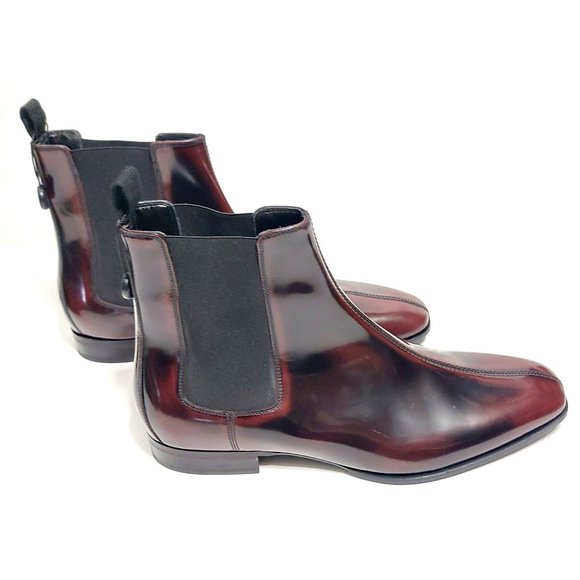 Jimmy Choo Sawyer Black Merlot Brush off Leather Men\'s Size 43 Chelsea Boots main image 7